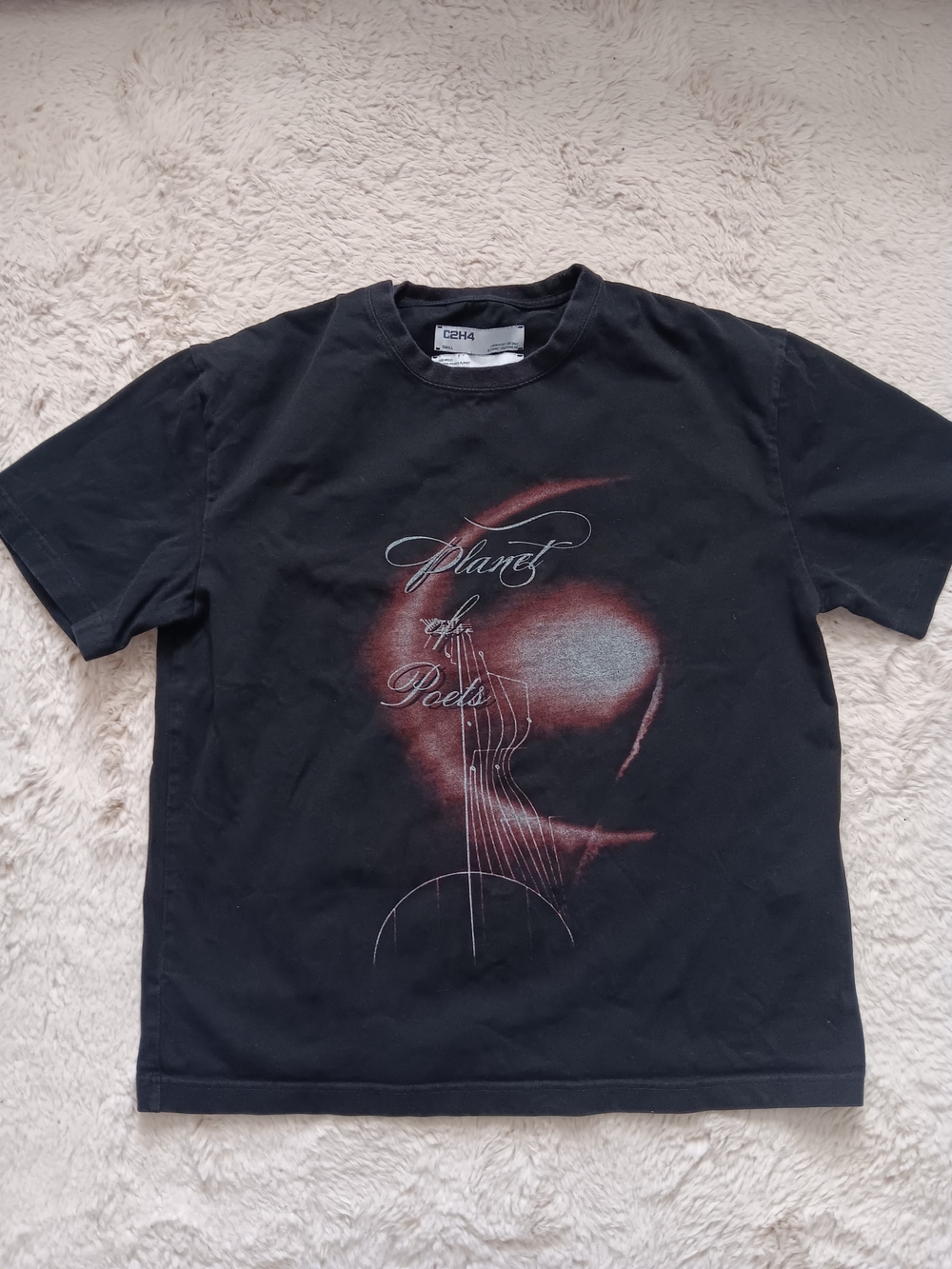 Planet of Poets Black Graphic Short-Sleeve Tee
